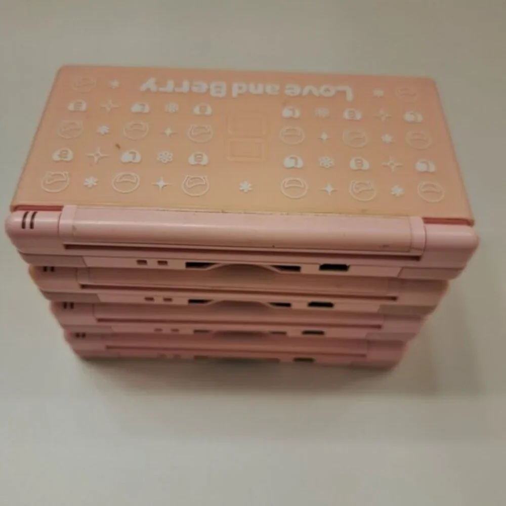 Authentic Nintendo DS Lite Console With Charger Coral Pink Love and Berry Limite